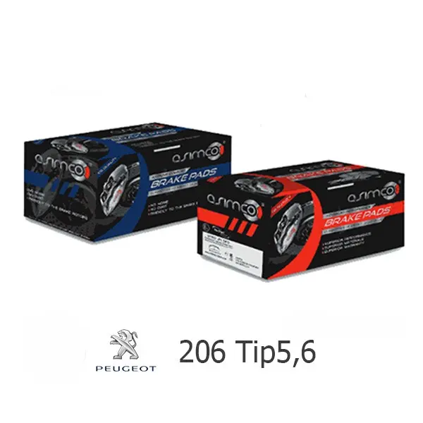 لنت ترمز جلو پژو ۲۰۶ تیپ ۵ و ۶ (7722) آسیمکو